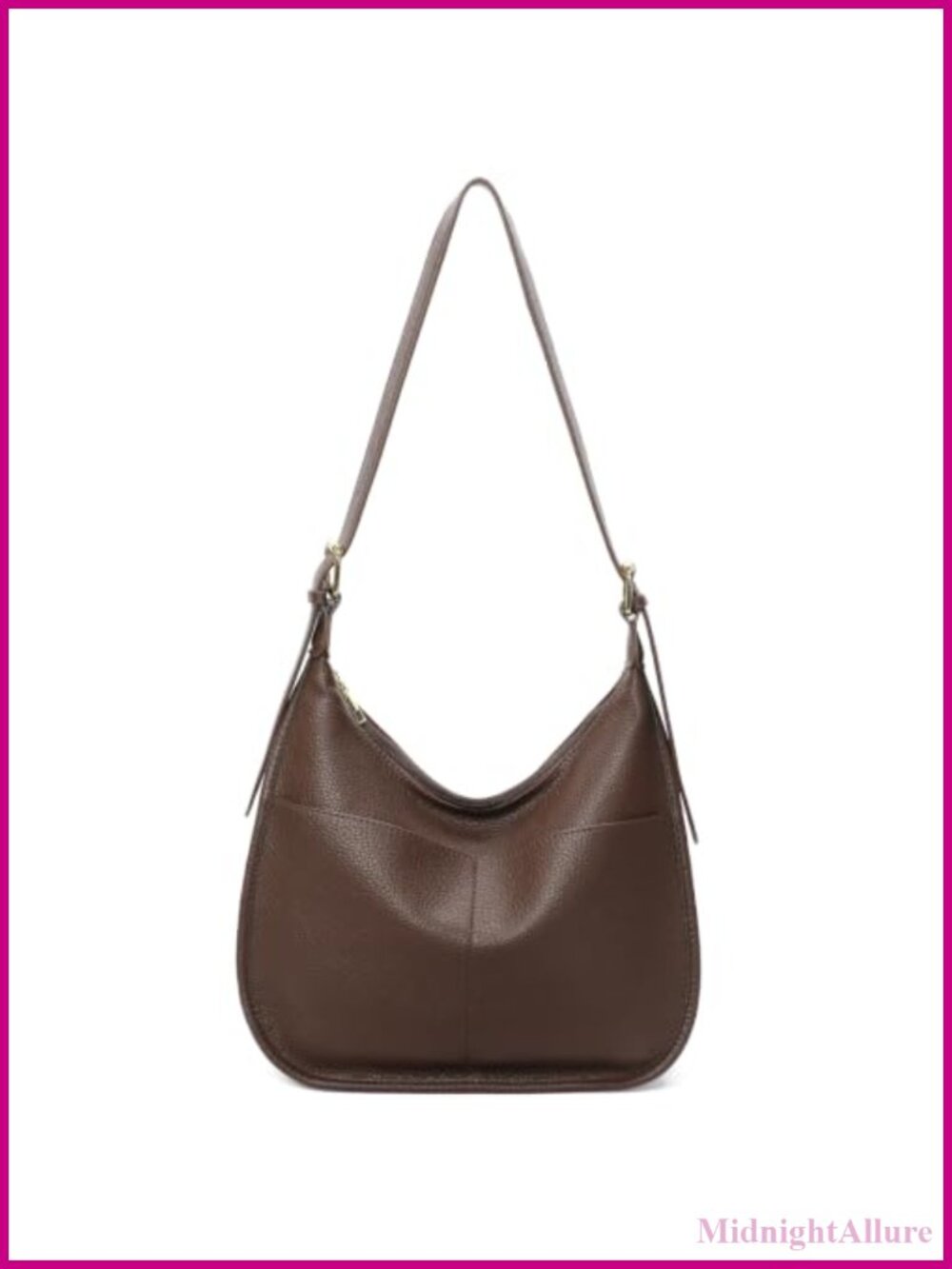 Slouchy Hobo Bag Faux Leather Zip Shoulder Purse Everyday
